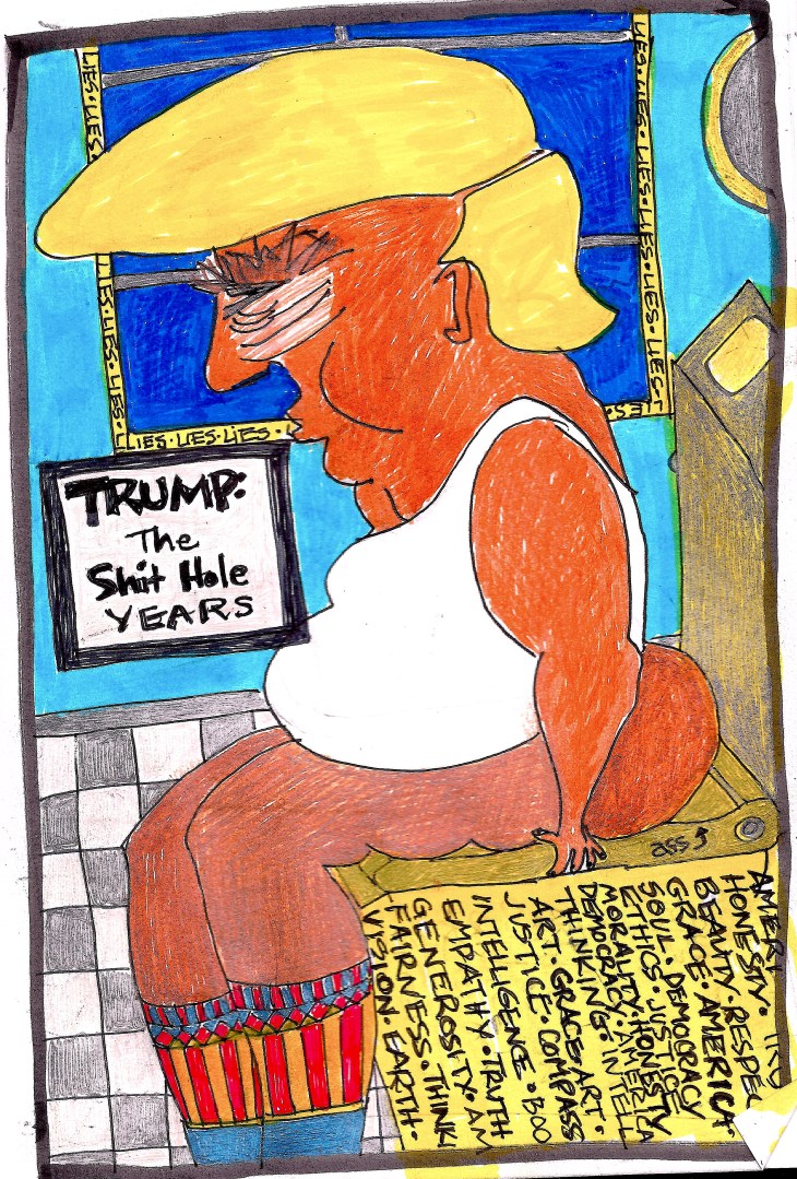 43. Trump on toilet